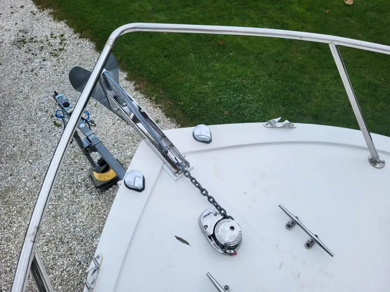 Slide: The Image of 2018 Steiger Craft 21 DV MIAMI boat bow with anchor and railing. - 30