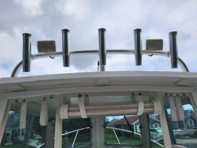 Slide: The Image of 2018 Steiger Craft 21 DV MIAMI boat with rod holders and deck lights. - 40