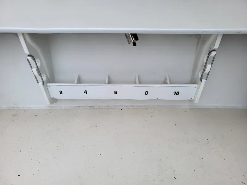 Slide: The Image of 2018 Steiger Craft 21 DV MIAMI boat interior with numbered storage compartments. - 41