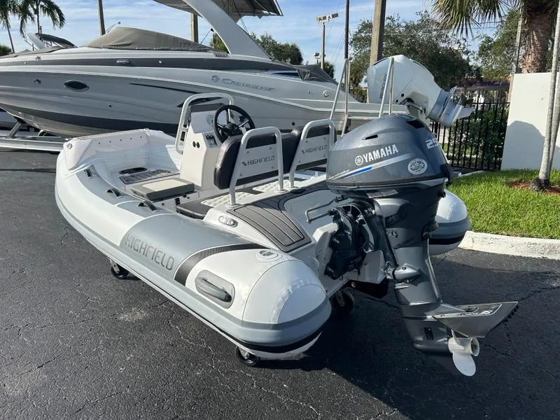 Slide: The Image of 2023 Highfield Sport 330 inflatable boat with Yamaha outboard motor. - 6