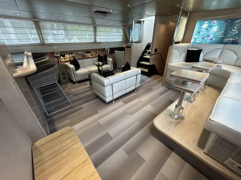 Slide: The Image of Luxurious interior of a 1983 Palmer Johnson 110 Cruising Sloop yacht. - 44