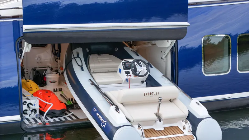 Slide: The Image of Zeelander 72 yacht 2023 with a Sportjet tender in the garage. - 29