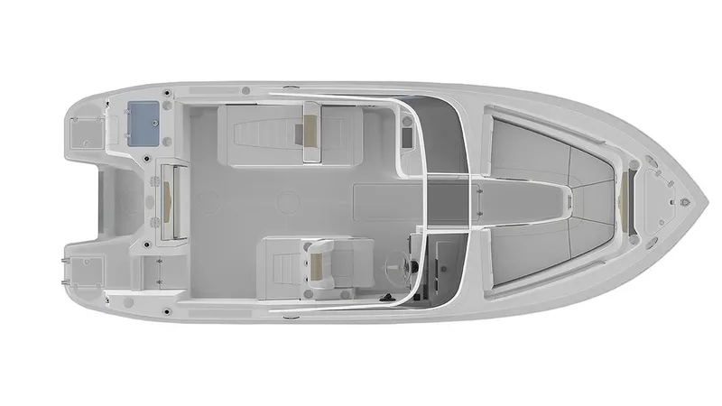 Slide: The Image of 2024 Sailfish 226 DC boat interior layout, top view. - 37
