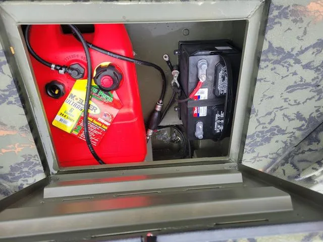 Slide: The Image of Battery and fuel tank compartment of 2024 Edge Duck Boats 653DB. - 14