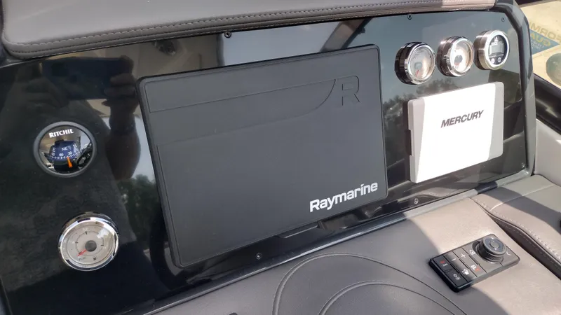 Slide: The Image of Dashboard of 2026 Formula 330 CBR with Raymarine and Mercury instruments. - 43