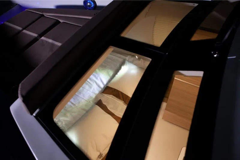 Slide: The Image of Interior view of 2024 Saxdor 320 GTO cabin through windows. - 37