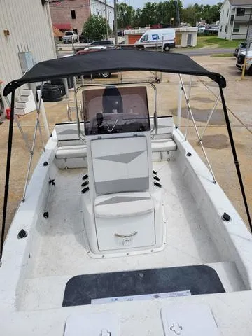 Slide: The Image of 2019 Key Largo 220 BAY boat with canopy and seating. - 10