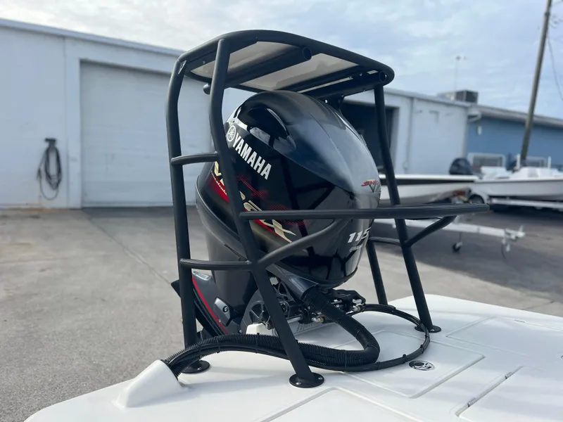 Slide: The Image of 2024 Maverick 18 HPX-V boat with Yamaha 115 outboard motor. - 4