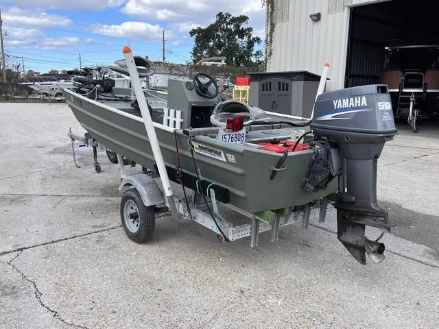 Slide: The Image of 2020 Southfork 1552 boat with Yamaha 50 outboard motor on trailer. - 10