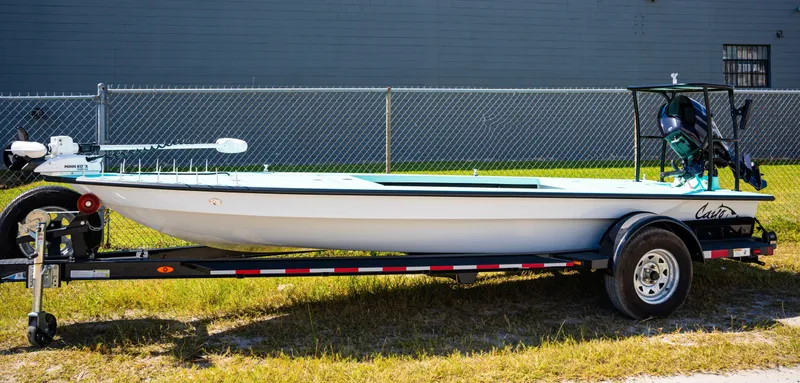 Slide: The Image of 2024 Cayo Boatworks 173 on trailer, side view. - 46