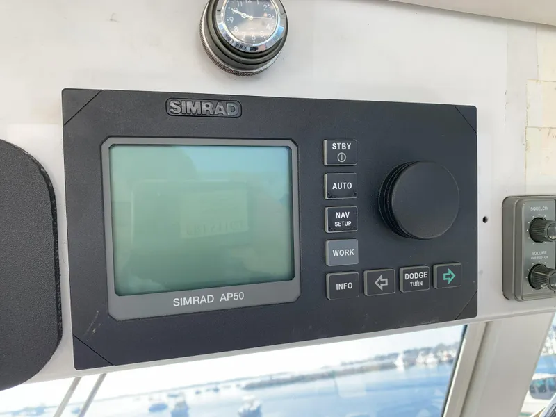 Slide: The Image of Simrad AP50 control panel on a 1986 Gladding Hearn Hunt Designed 60 boat. - 28