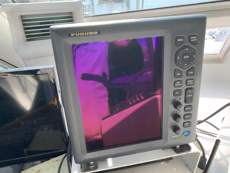 Slide: The Image of Furuno marine navigation system on a 1986 Gladding Hearn Hunt Designed 60 boat. - 37