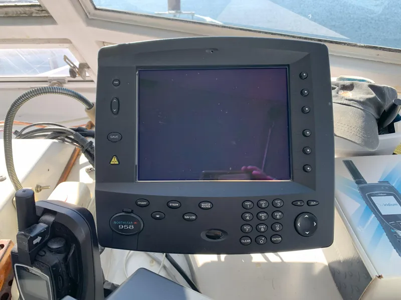 Slide: The Image of Navigation system on 1986 Gladding Hearn Hunt Designed 60 boat. - 39