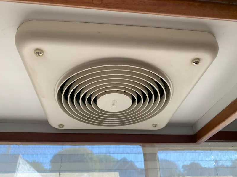 Slide: The Image of Ceiling fan vent in 1986 Gladding Hearn Hunt Designed 60 boat. - 46
