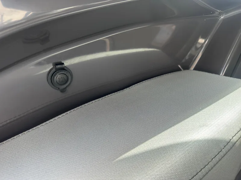 Slide: The Image of 2024 Monterey 224 FS interior detail with sleek upholstery and modern design. - 42