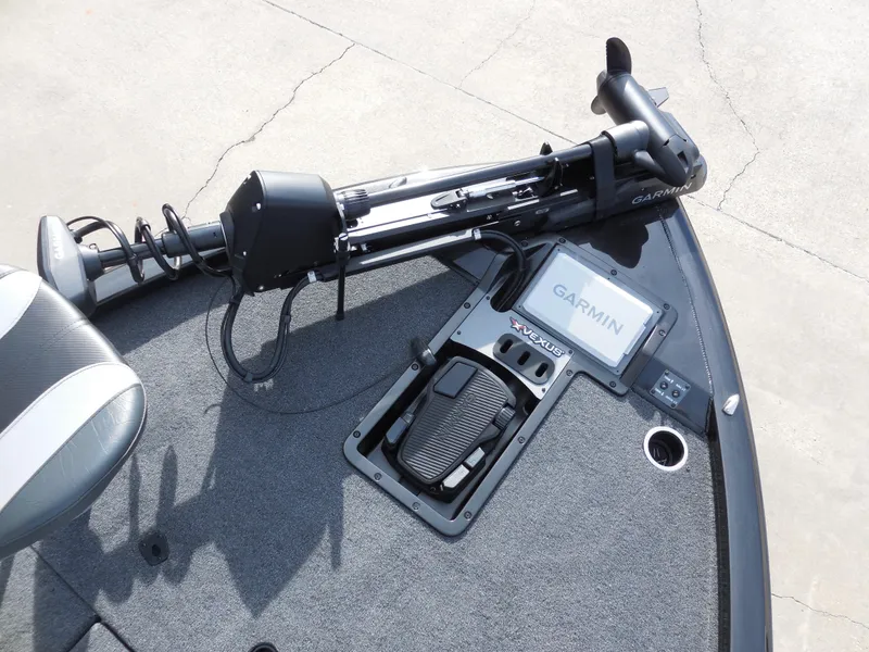 Slide: The Image of 2024 Vexus AVX 1980C boat with Garmin electronics and trolling motor. - 7