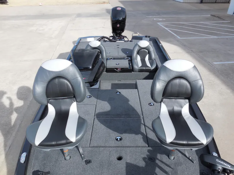 Slide: The Image of 2024 Vexus AVX 1980C fishing boat with dual seats and modern console. - 8