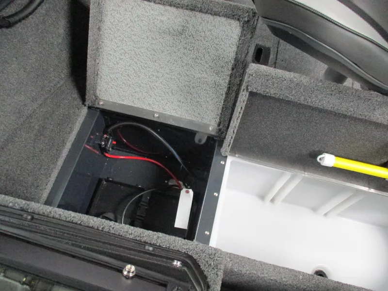 Slide: The Image of Interior storage compartments of 2024 Lund 1650 Rebel XL Sport boat. - 9
