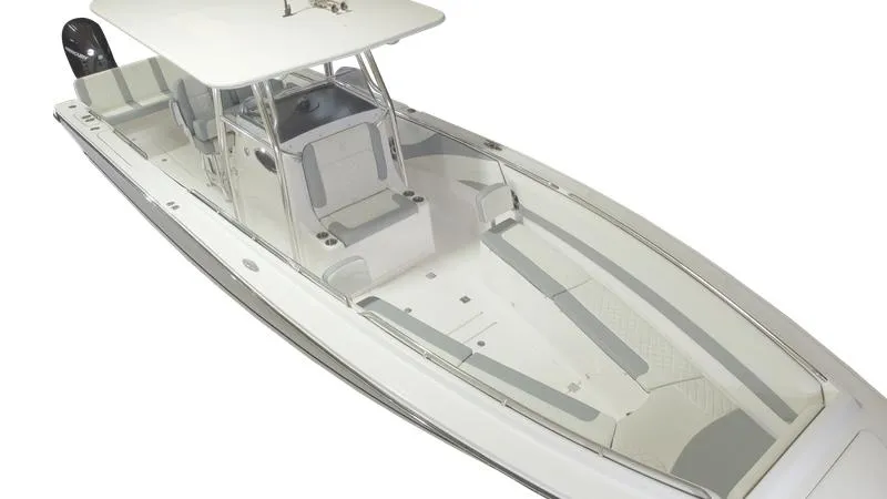 Slide: The Image of 2025 Marlago 35SS boat with sleek design and spacious seating. - 2