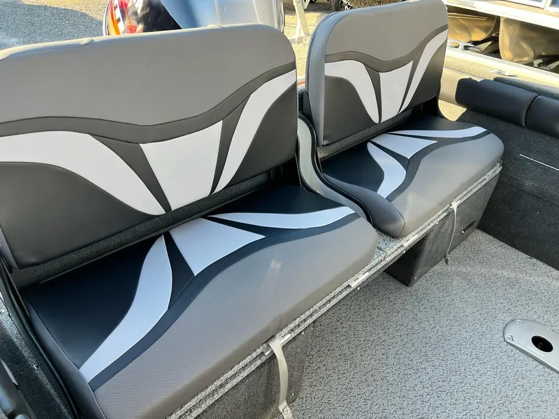 Slide: The Image of 2024 Starweld 18 Fusion boat interior with stylish, modern seating. - 26