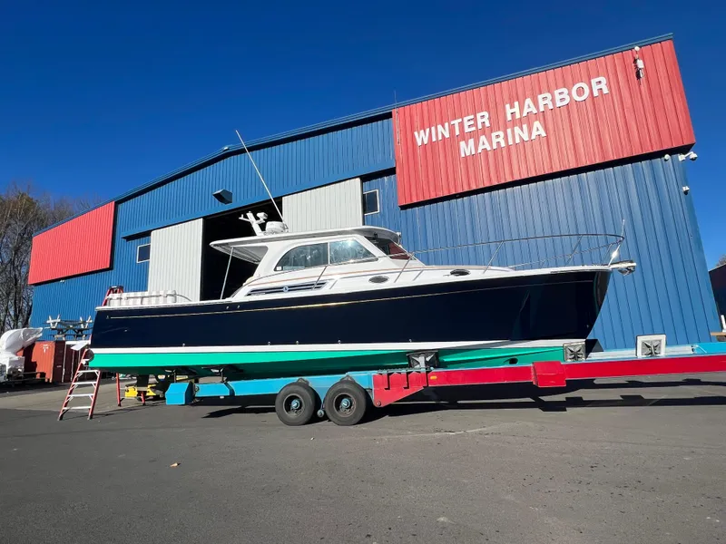 Slide: The Image of 2017 Back Cove Downeast 37 boat at Winter Harbor Marina. - 1