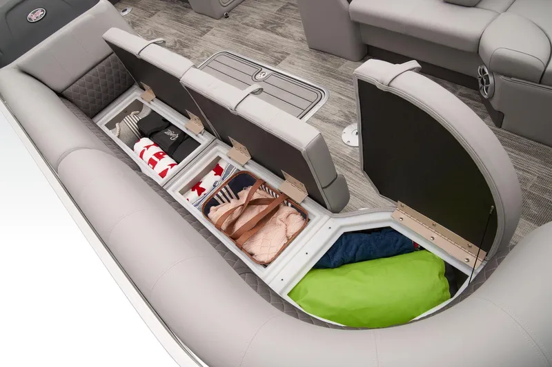 Slide: The Image of 2024 Ranger Reata 223C boat side panel with sleek design. - 17