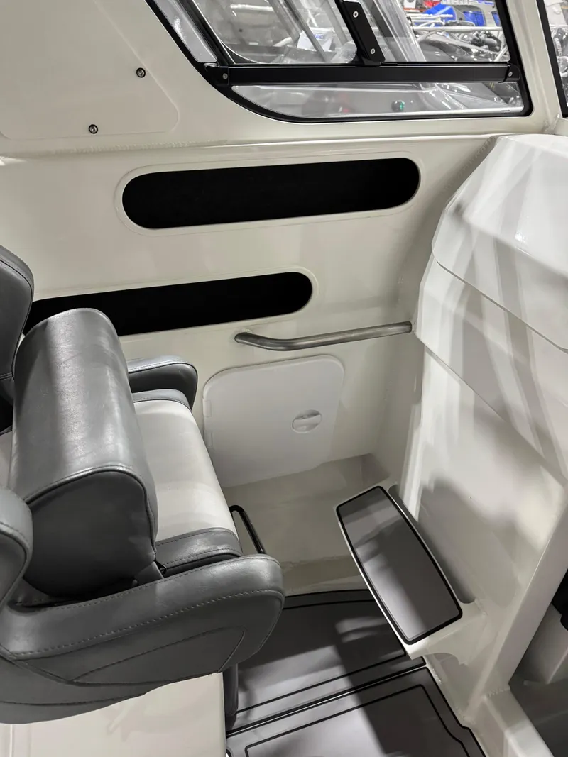 Slide: The Image of 2024 Extreme Boats 616 Game King interior with sleek seating and modern design. - 7