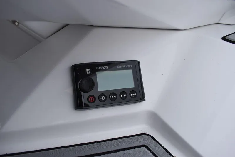 Slide: The Image of Fusion MS-RA205 stereo system on 2024 Monterey 275SS boat. - 31