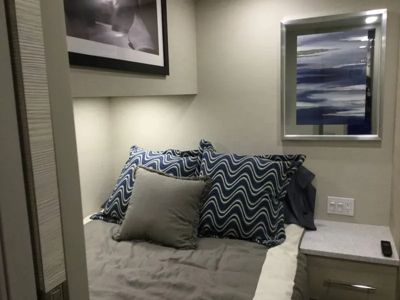 Slide: The Image of Modern bathroom with abstract art, mirror, and sink on Adonia Azul Trip #1, 2017. - 15