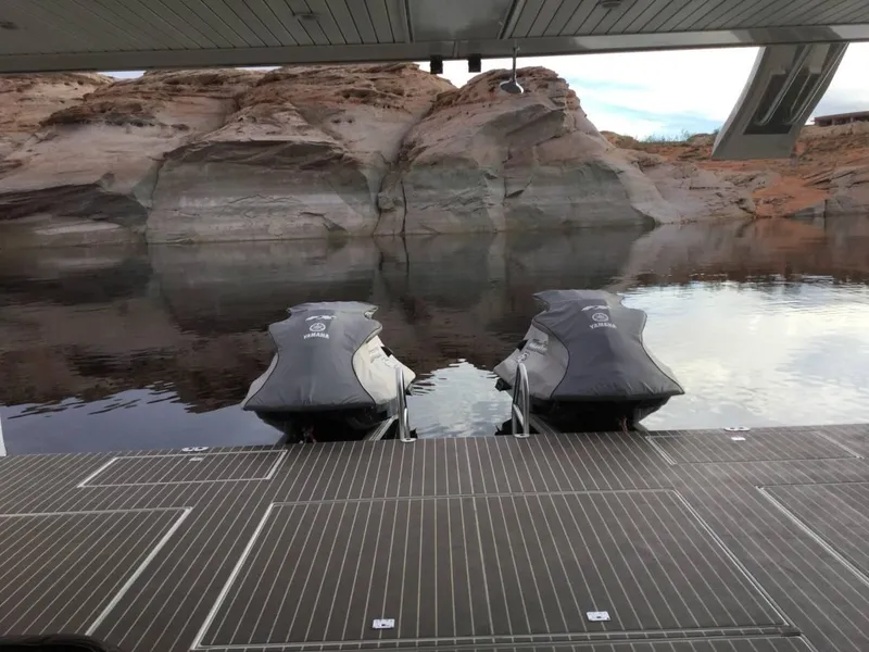 Slide: The Image of Luxurious yacht interior with modern kitchen and dining area, Adonia Azul Trip 2017. - 4