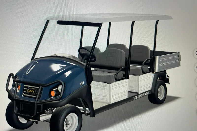 Slide: The Image of Blue Club Car Transporter with seating, Adonia Azul Trip #1, 2017 model. - 42