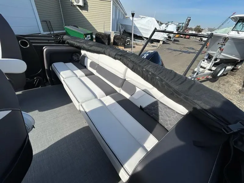 Slide: The Image of 2024 Viaggio d22q boat with spacious seating and modern design. - 13