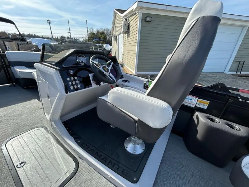 Slide: The Image of 2024 Viaggio d22q boat cockpit with captain's chair and control panel. - 5