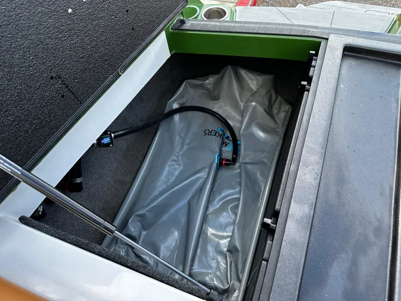 Slide: The Image of 2021 Axis T22 boat storage compartment with ballast bag. - 37