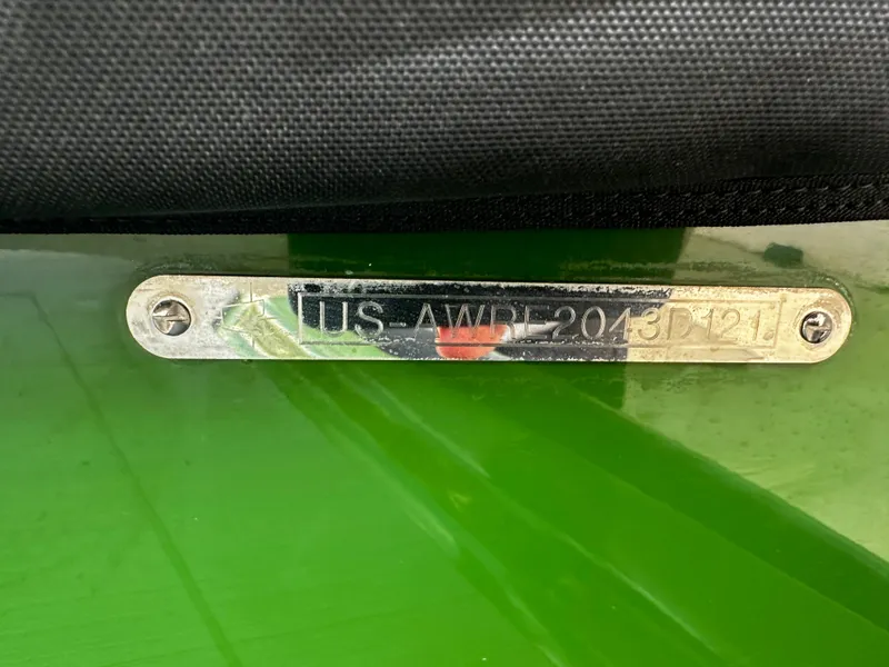 Slide: The Image of 2021 Axis T22 boat identification plate with serial number. - 41