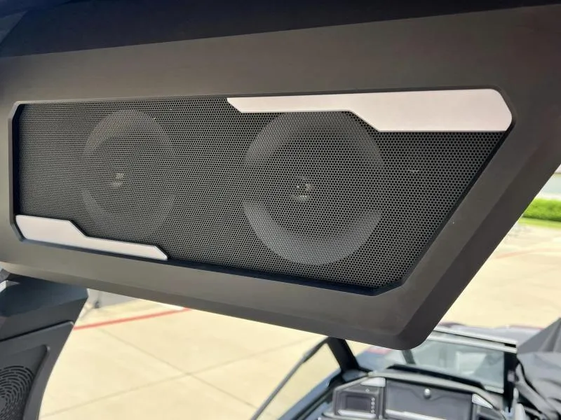 Slide: The Image of 2024 Supra SA 400 boat speaker system close-up. - 14