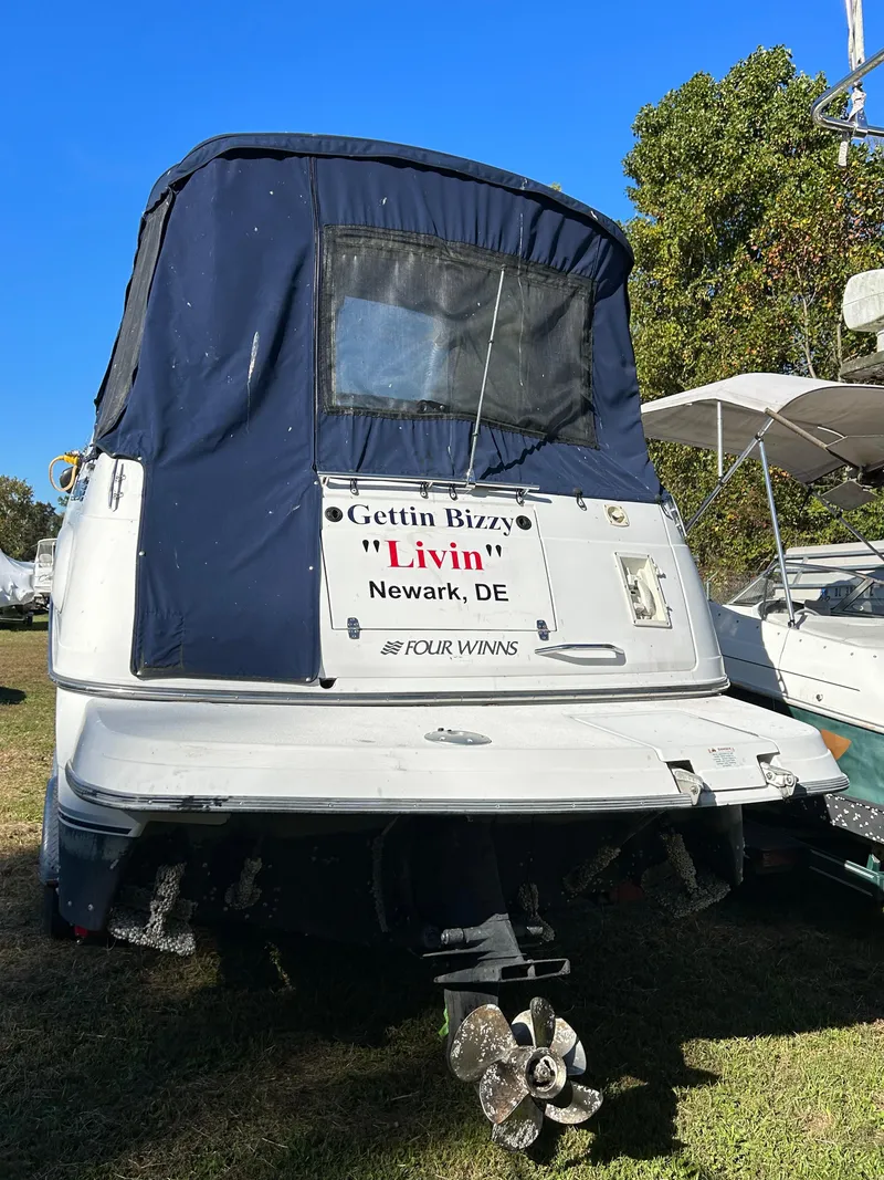 Slide: The Image of 2000 Four Winns 268 Vista boat with blue cover, named Gettin Bizzy Livin, Newark, DE. - 3