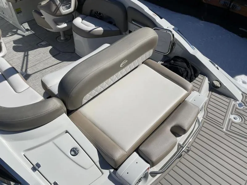 Slide: The Image of 2023 Crownline Eclipse E 235 boat interior with seating and deck. - 12