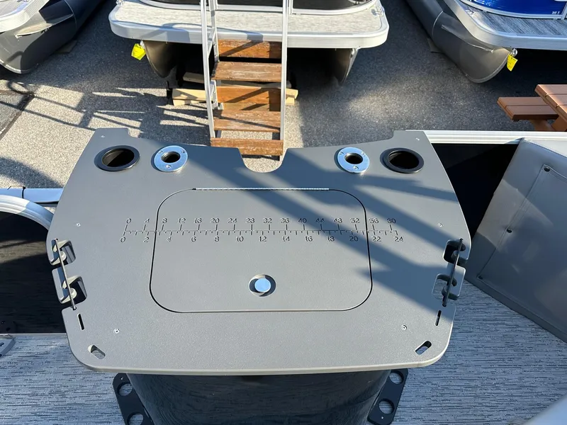 Slide: The Image of 2025 Bennington 188 SF Family boat with fishing seat and measurement panel. - 33