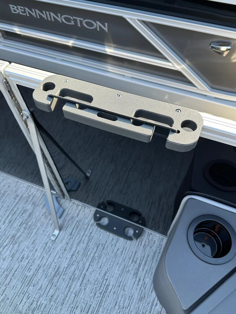 Slide: The Image of 2025 Bennington 188 SF boat with fishing rod holder and cup holder. - 36