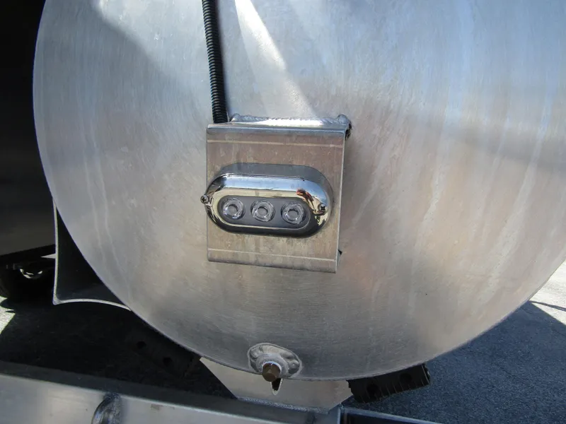 Slide: The Image of 2024 Veranda RELAX VR25RFL pontoon boat detail with metal fixture and wiring. - 7