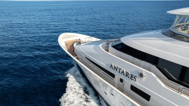 Slide: The Image of Luxury yacht Westport 130 cruising on open sea, 2008 model. - 1