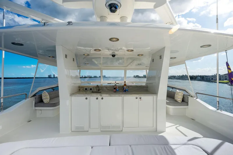 Slide: The Image of Luxurious 2008 Westport 130 yacht interior with ocean view. - 29