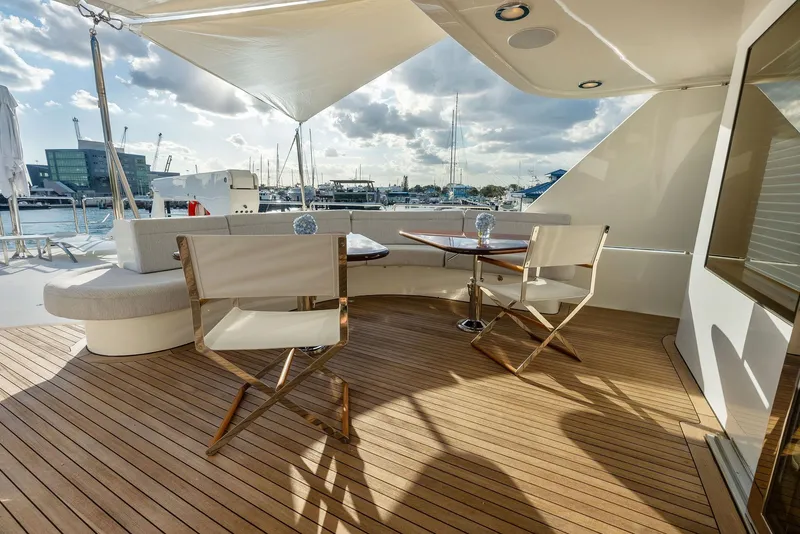 Slide: The Image of Luxury yacht deck with seating area, Westport 130, 2008 model. - 41