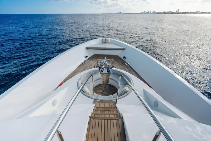 Slide: The Image of Bow view of 2008 Westport 130 yacht on open sea. - 49