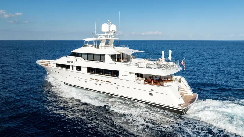 Slide: The Image of Luxury yacht Westport 130 cruising on the ocean, 2008 model. - 5