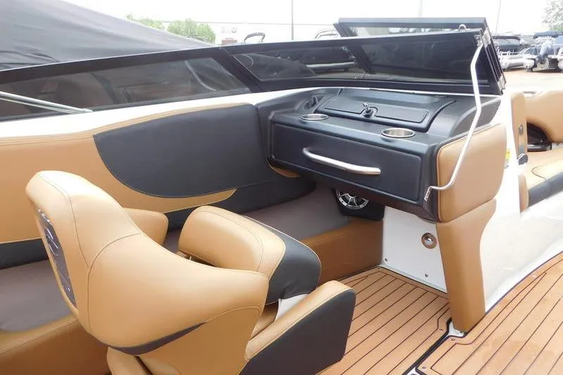 Slide: The Image of Dashboard of 2024 Crownline 220 SS LPX with dual Garmin displays. - 10