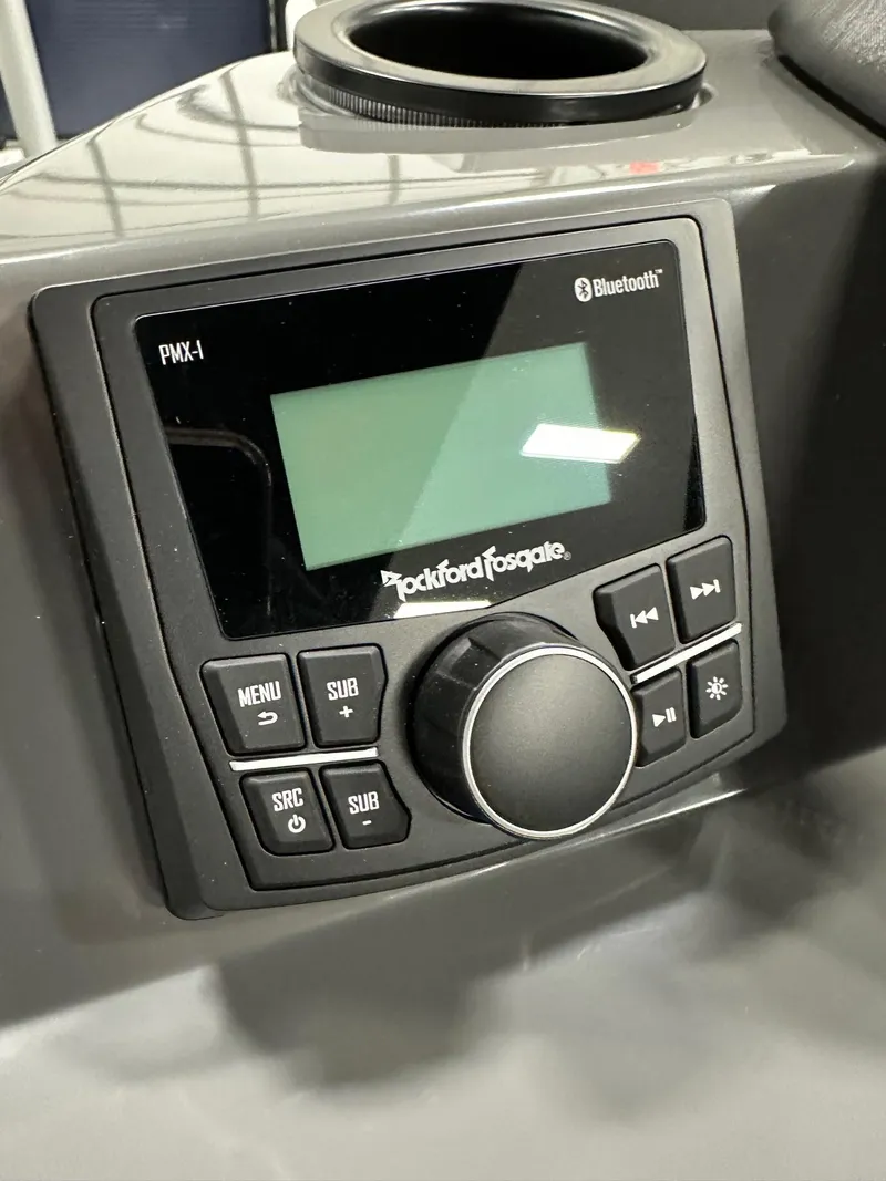Slide: The Image of Rockford Fosgate PMX-1 Bluetooth stereo on 2025 Bennington 22 SSB Tritoon. - 36