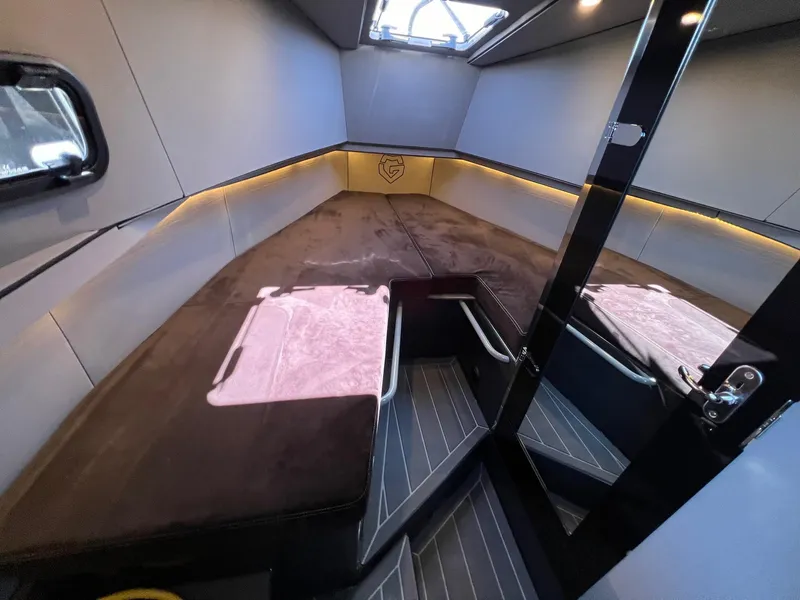 Slide: The Image of 2024 G-Force 10 interior cabin with modern design and ambient lighting. - 28