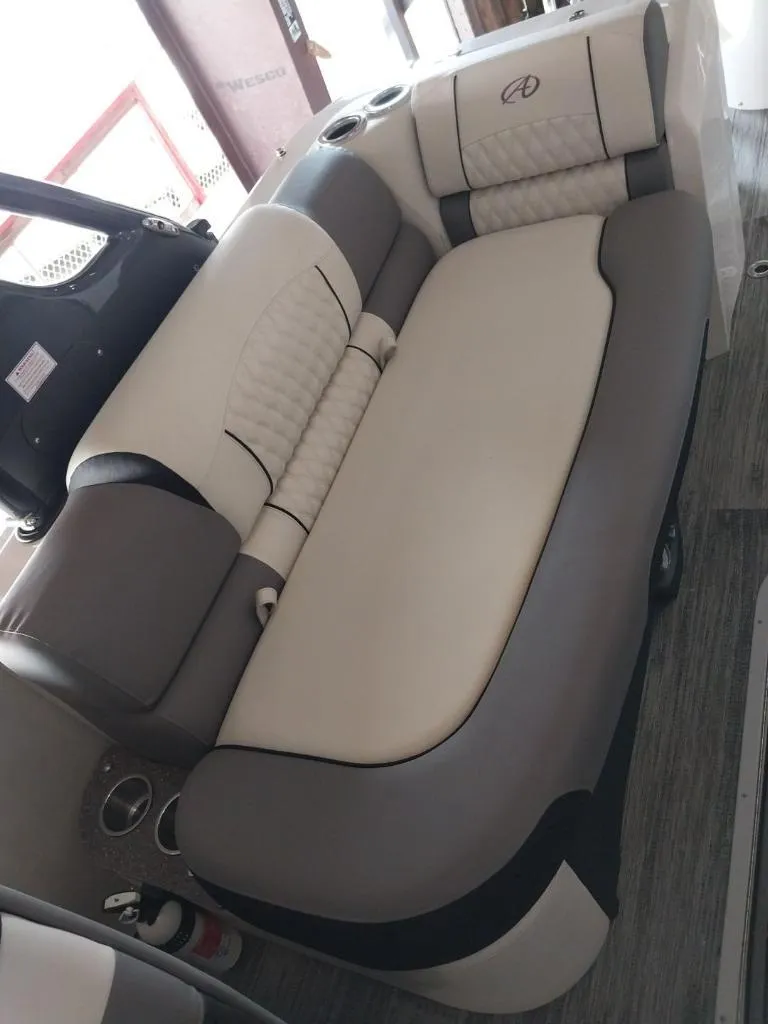 Slide: The Image of 2023 Avalon Excalibur Quad Lounge Windshield interior seating. - 23